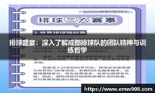 排球盛宴：深入了解成都排球队的团队精神与训练哲学