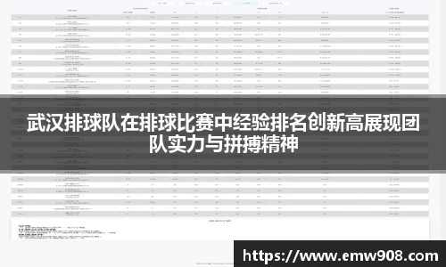武汉排球队在排球比赛中经验排名创新高展现团队实力与拼搏精神
